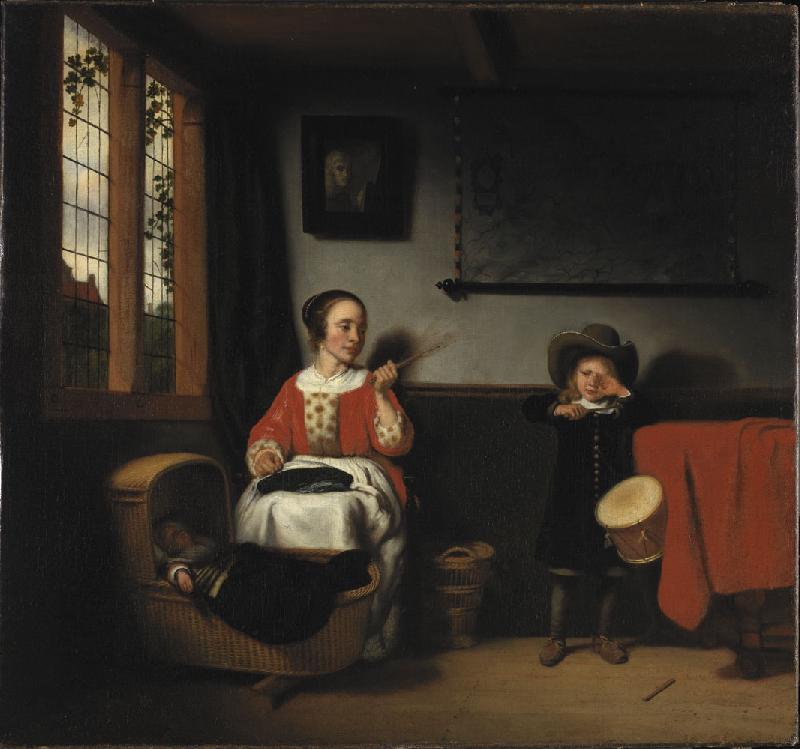 Nicolaes maes The Naughty Drummer oil painting picture